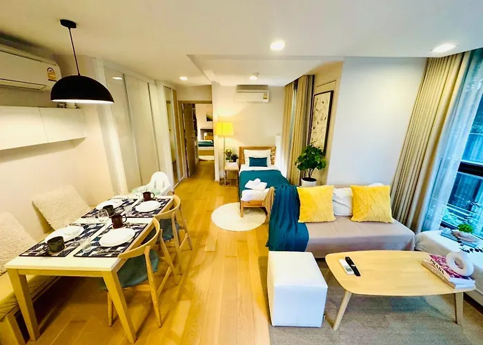 Apartment Cozy Spacious 1br 2bed Gardenview 500m Bts Thonglo, Samitivej, Skv49, Rooftop Pool, Fast 500mbps Wifi