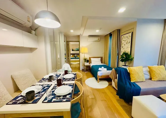 Cozy Spacious 1br 2bed Gardenview 500m Bts Thonglo, Samitivej, Skv49, Rooftop Pool, Fast 500mbps Wifi *